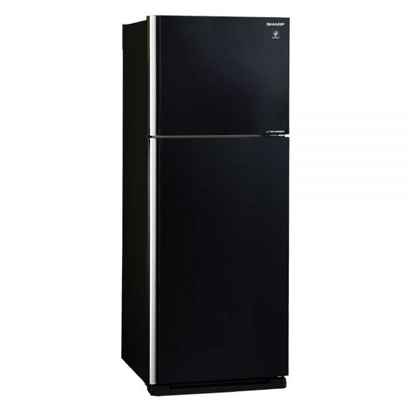 sharp black fridge freezer